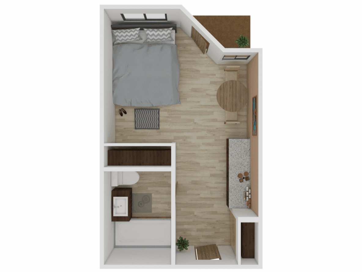 A2 Alcove Studio floor plan