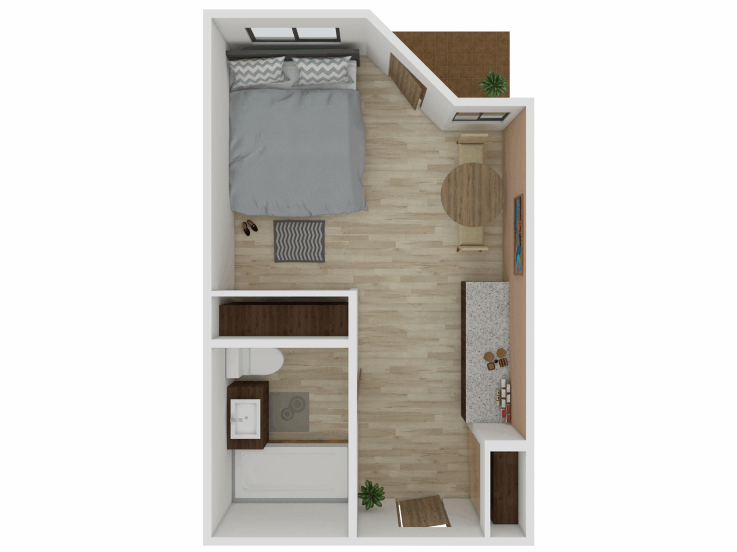 A2 Alcove Studio floor plan